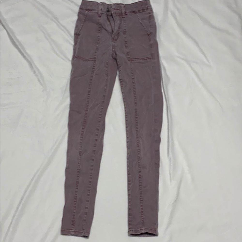 Pink super stretch jeggings